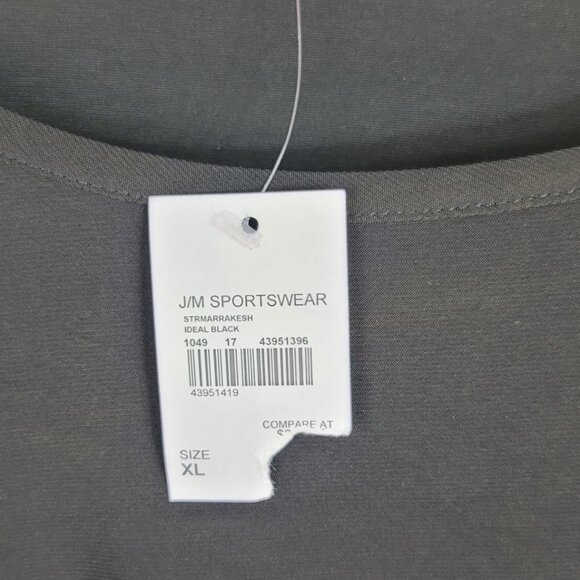 Cato Pullover Top Black XL 3/4 Sleeve Round Neck Front Twist Solid Stretchy NWT - Picture 8 of 8